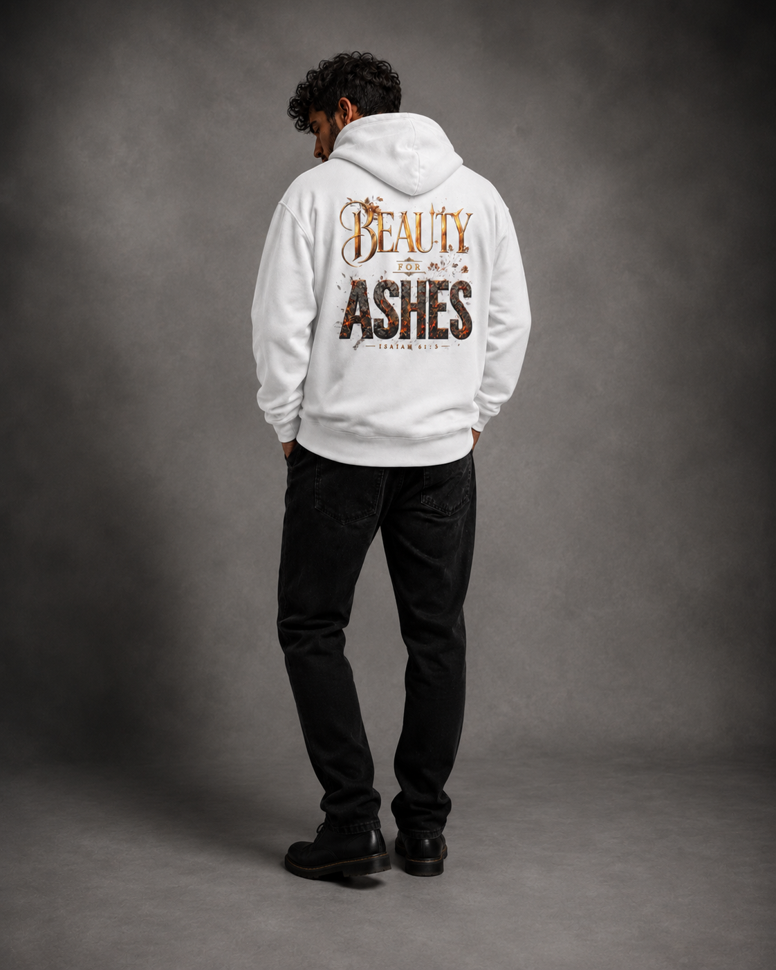 Isaiah 61:3 / Beauty for Ashes Hoodie White