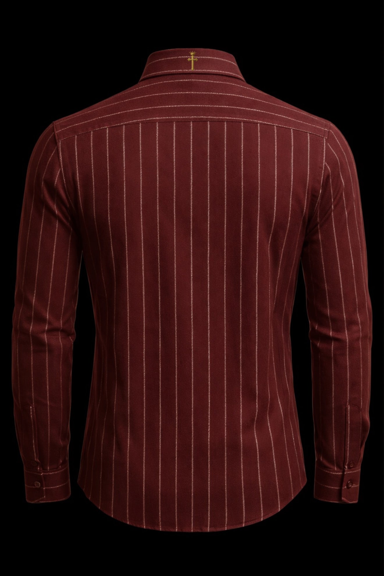Christian Royal Crimson Chalkstripe Shirt