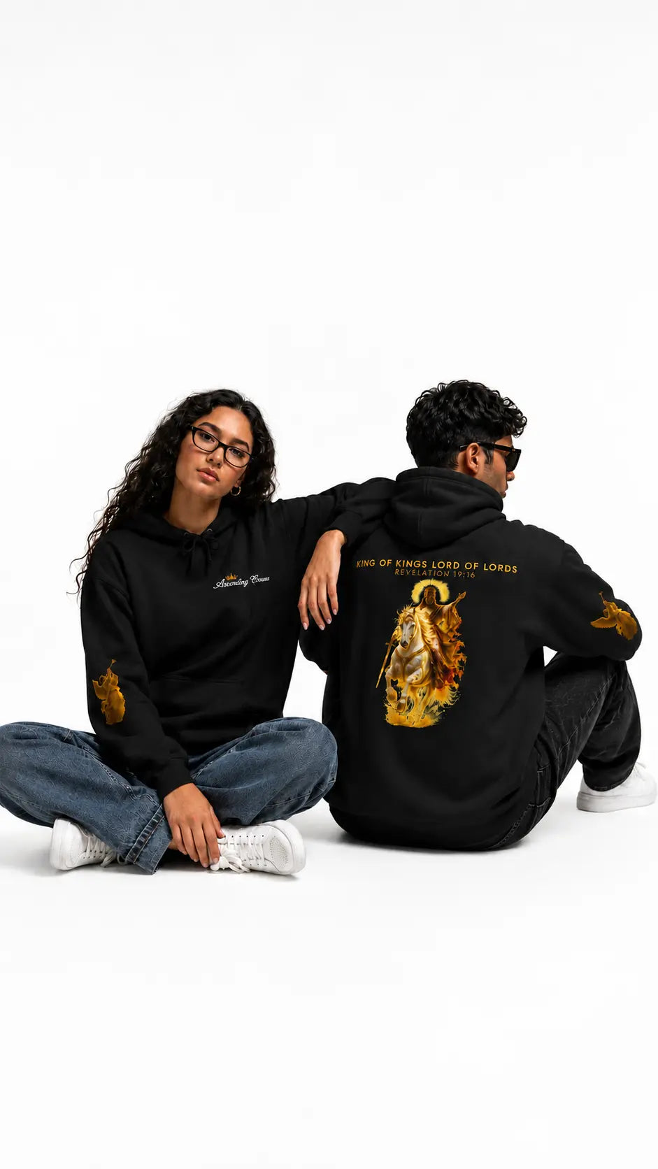 "King of Kings, Lord of Lords" Jesus Graphic Hooded Sweatshirt
