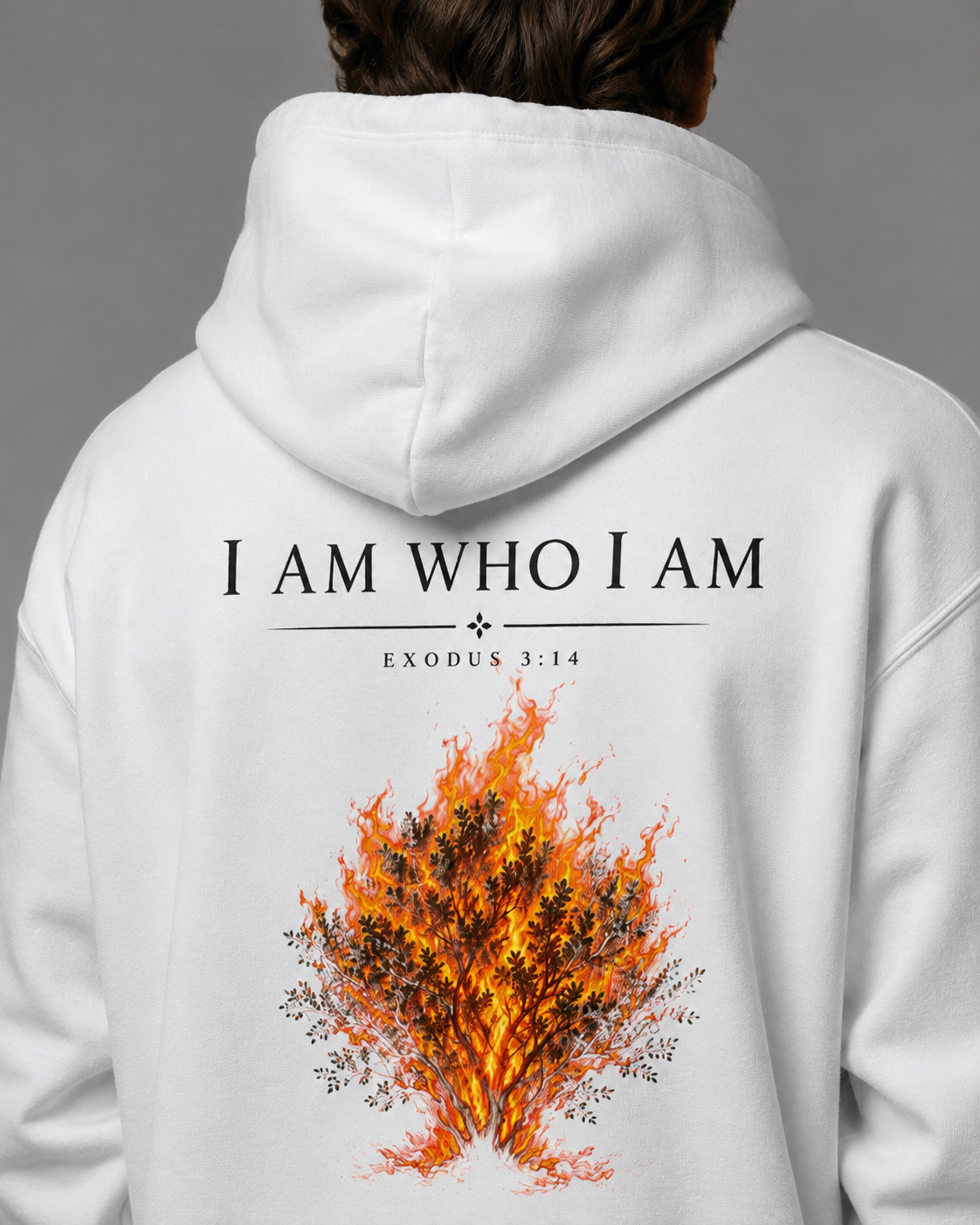 I AM WHO I AM HOODIE WHITE