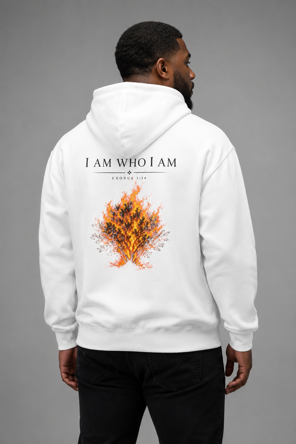 I AM WHO I AM HOODIE WHITE
