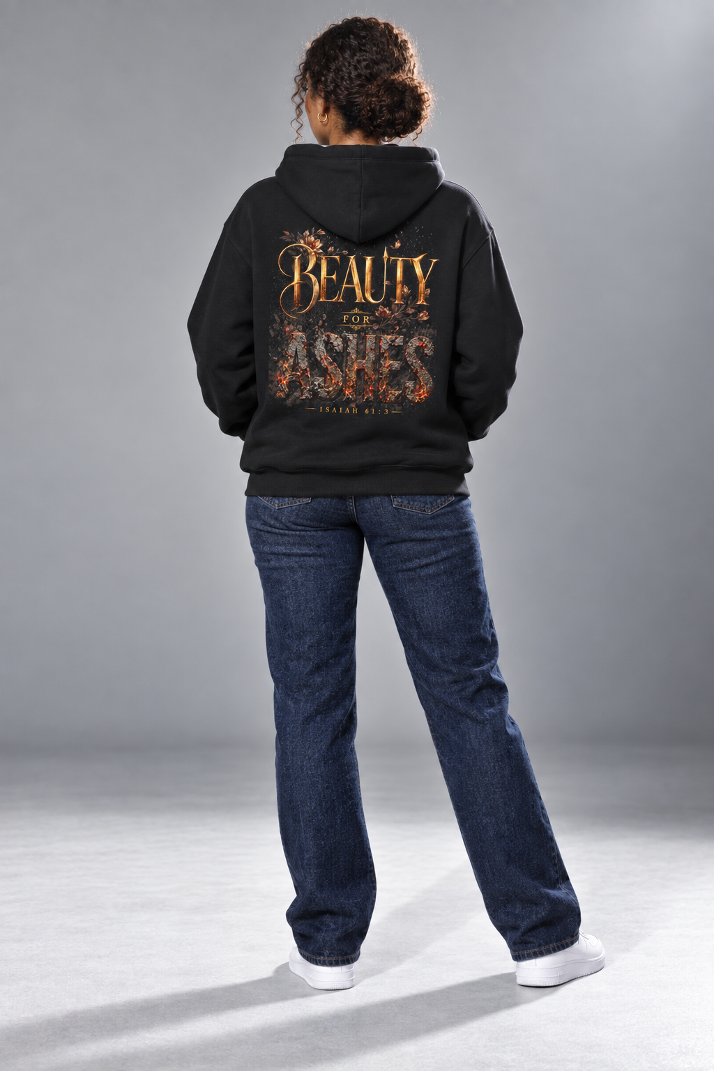 Isaiah 61:3 / Beauty for Ashes Hoodie Black