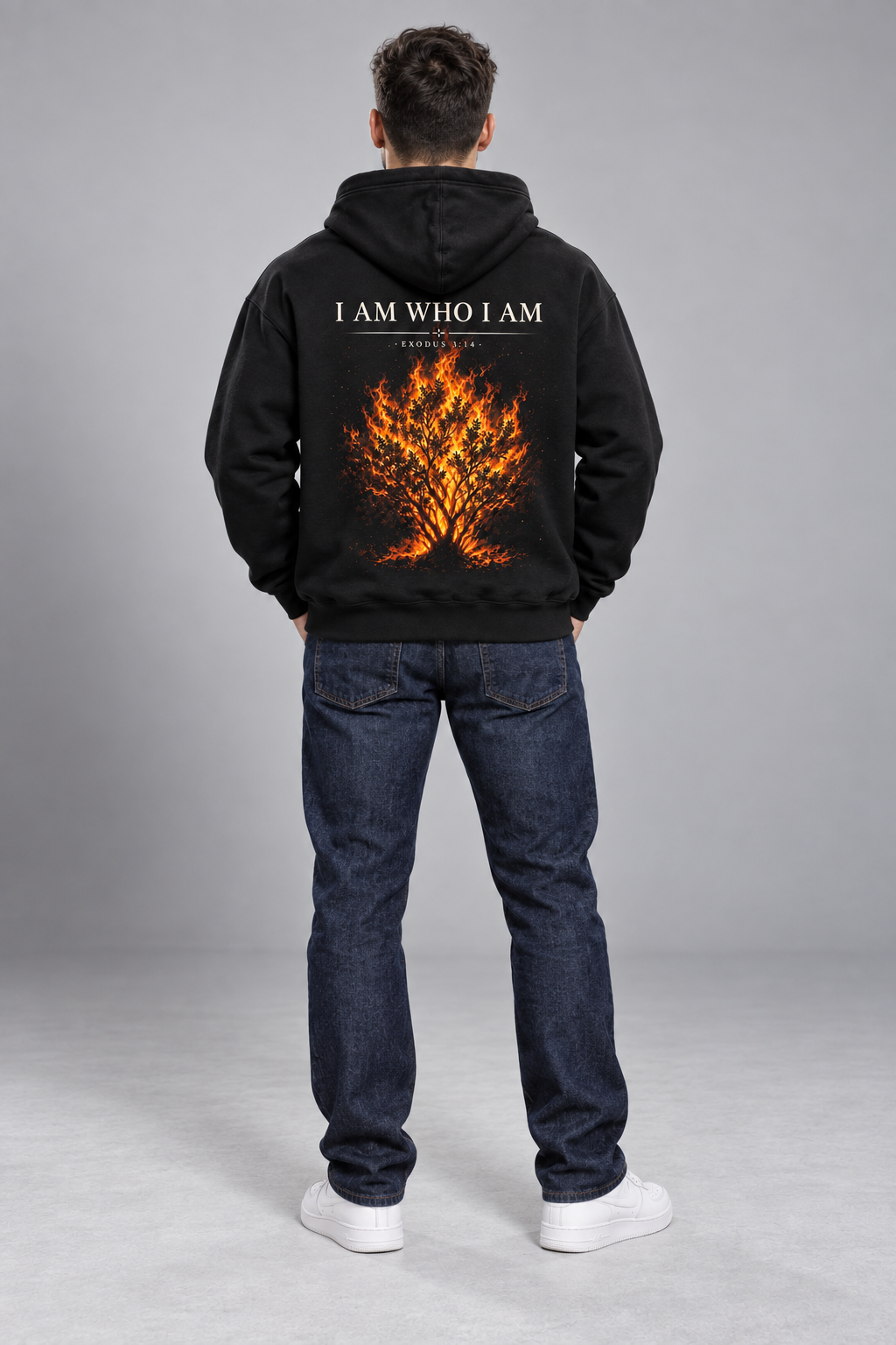 I AM WHO I AM HOODIE BLACK