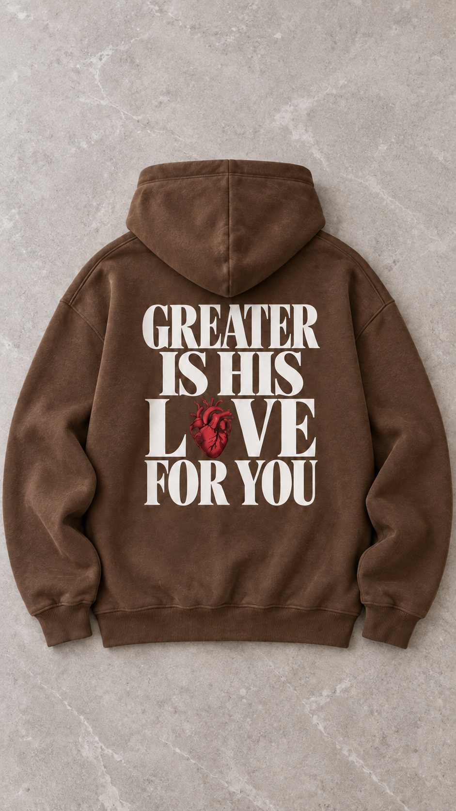 Greater is His Love For You Oversized Fleece Hoodie