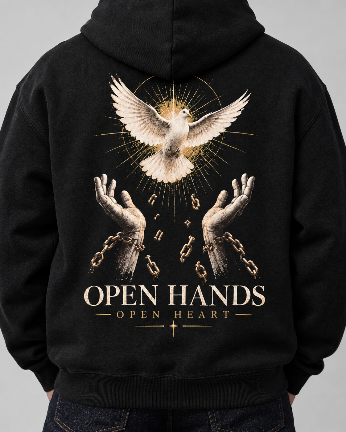 Open Hands Open Heart Fleeced Hoodie