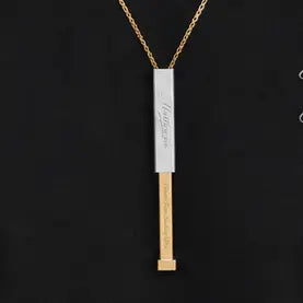 Mathew 10:16 Hidden Message Sliding Bar Necklace Printify